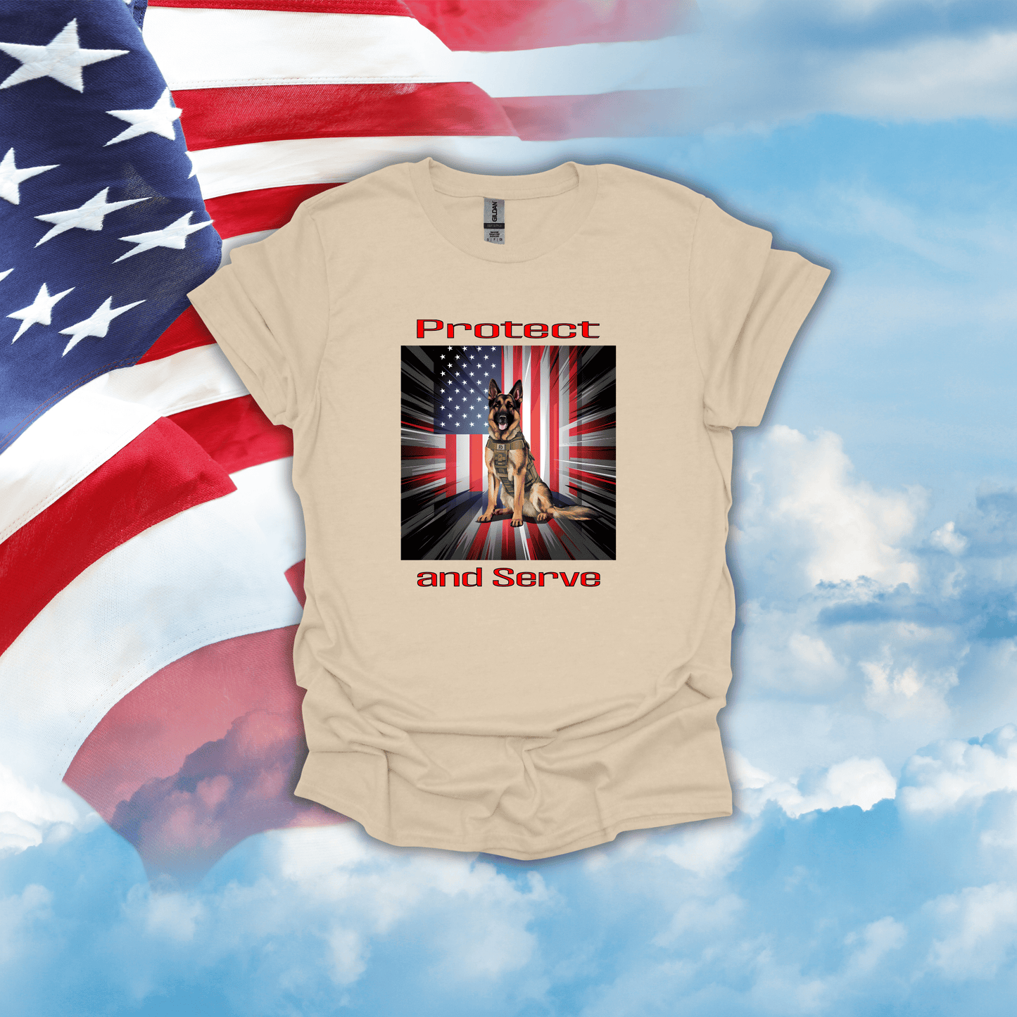 German Shepherd Patriotic T-Shirt