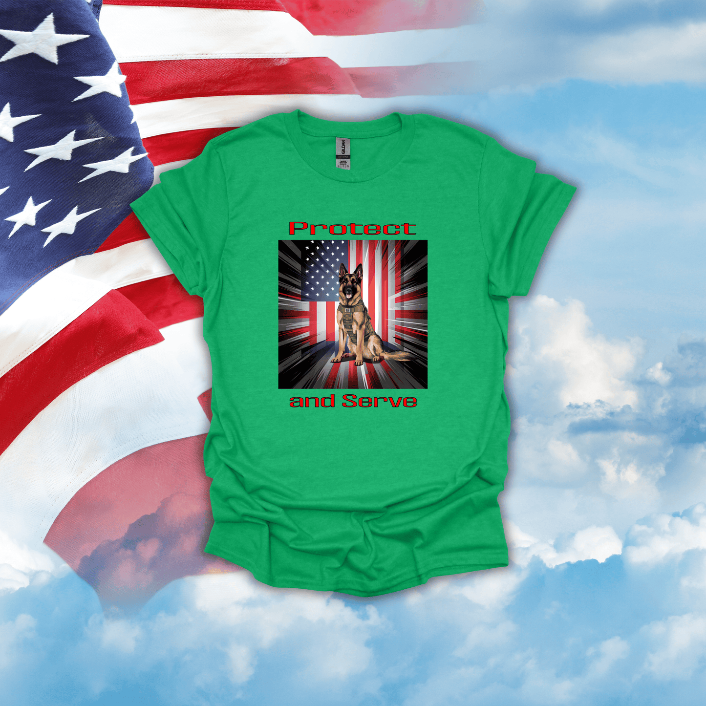 German Shepherd Patriotic T-Shirt