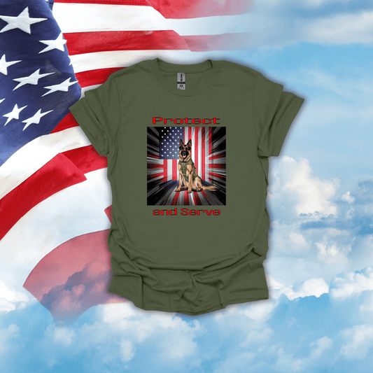 German Shepherd Patriotic T-Shirt
