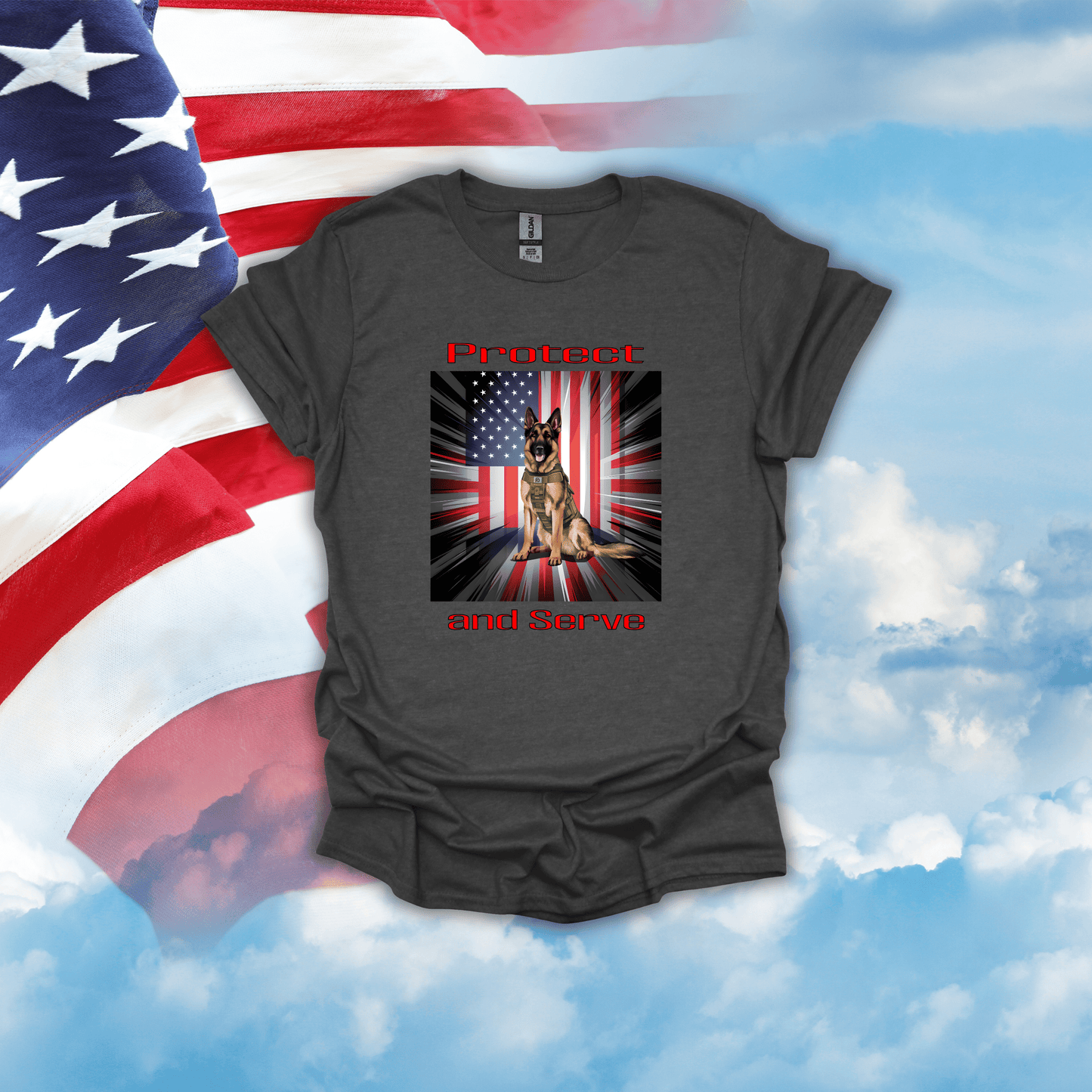 German Shepherd Patriotic T-Shirt