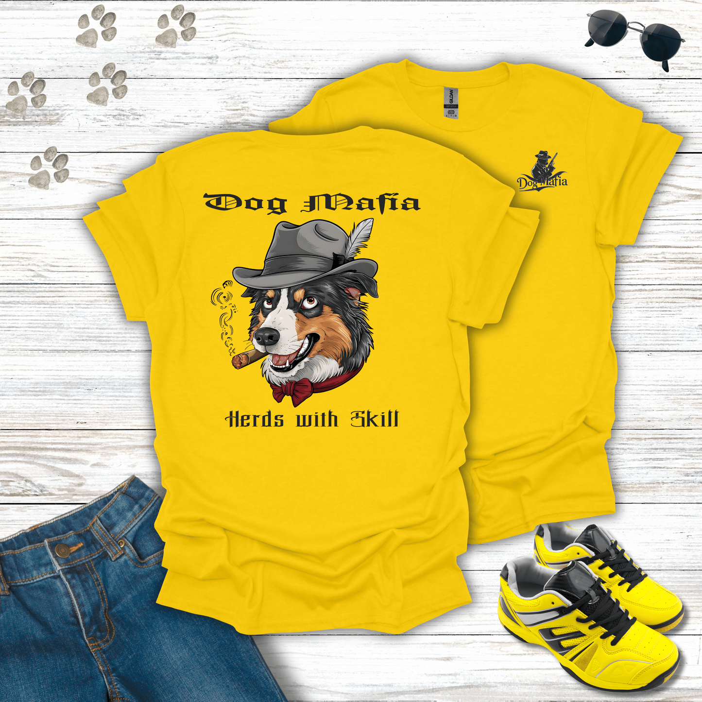 Australian Shepherd Dog Mafia T-Shirt