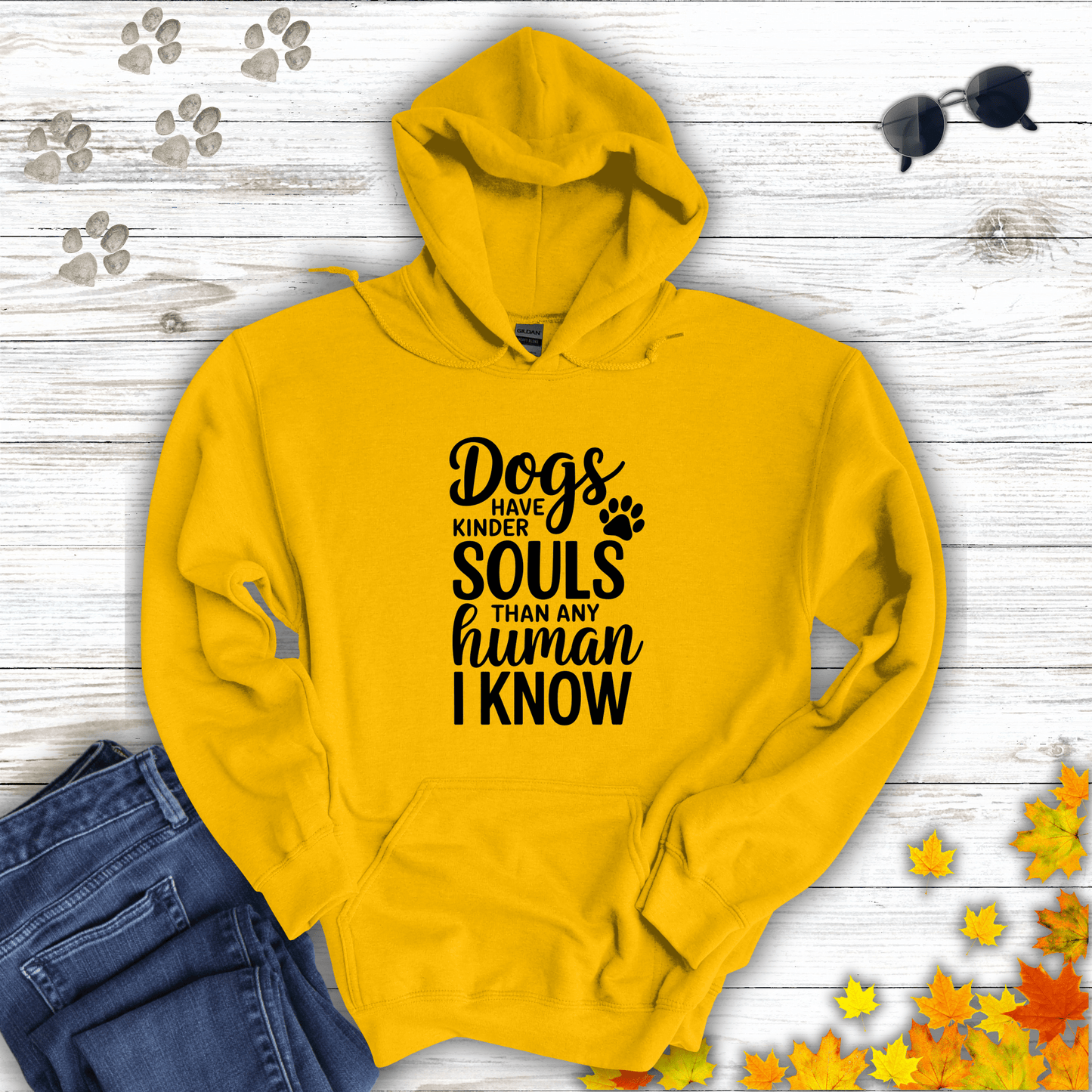 Dogs Have Kinder Souls Hoodie