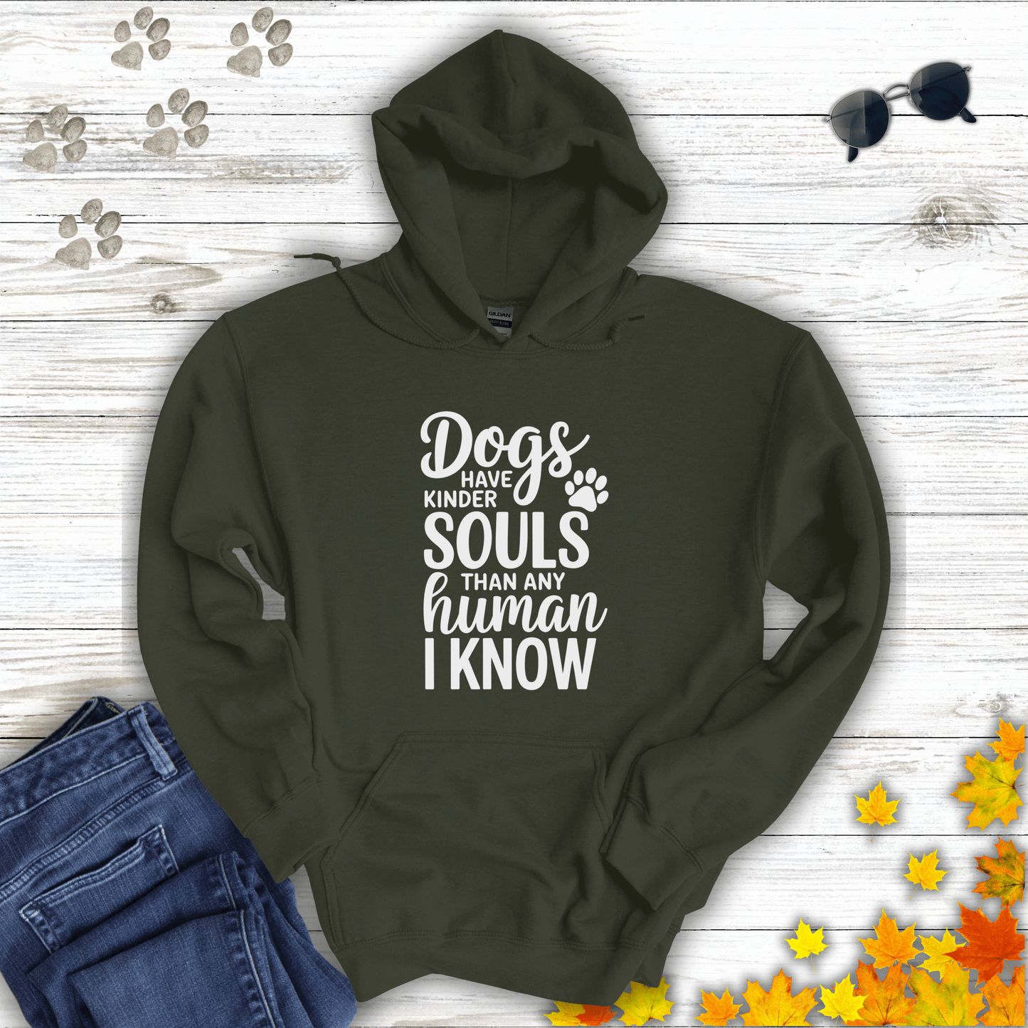 Dogs Have Kinder Souls Hoodie