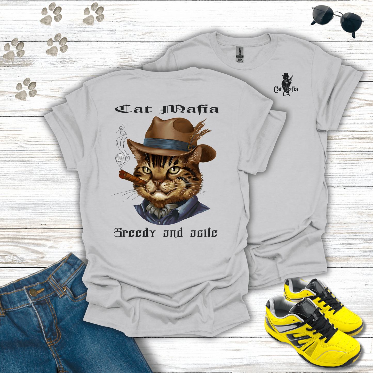 Egyptian Mau Cat Mafia T-Shirt