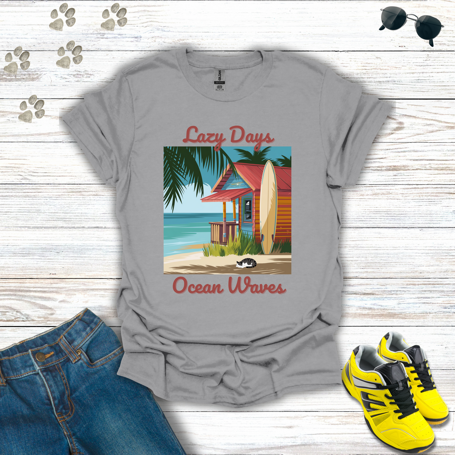 Lazy Days, Ocean Waves T-Shirt