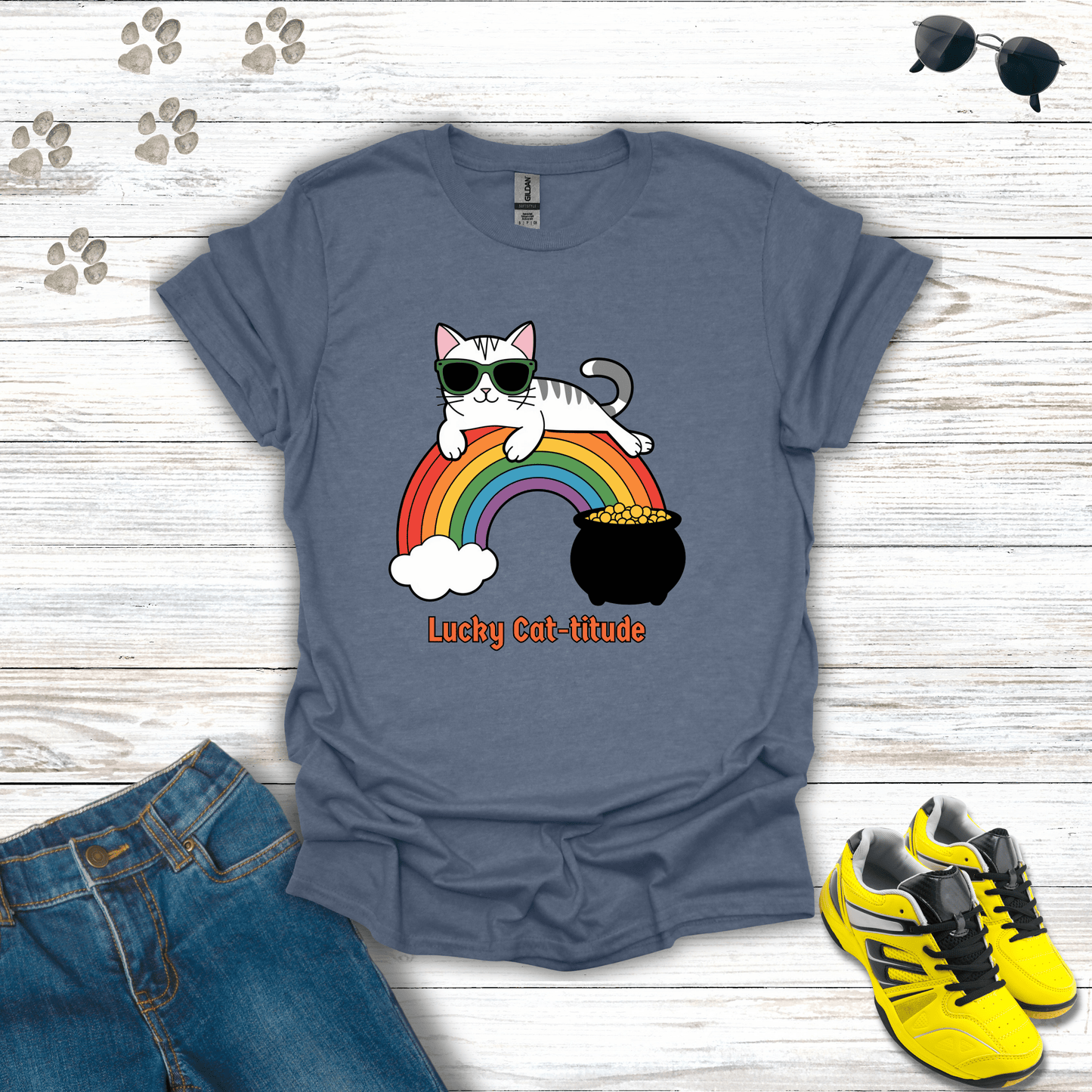 Lucky Cat-titude T-Shirt