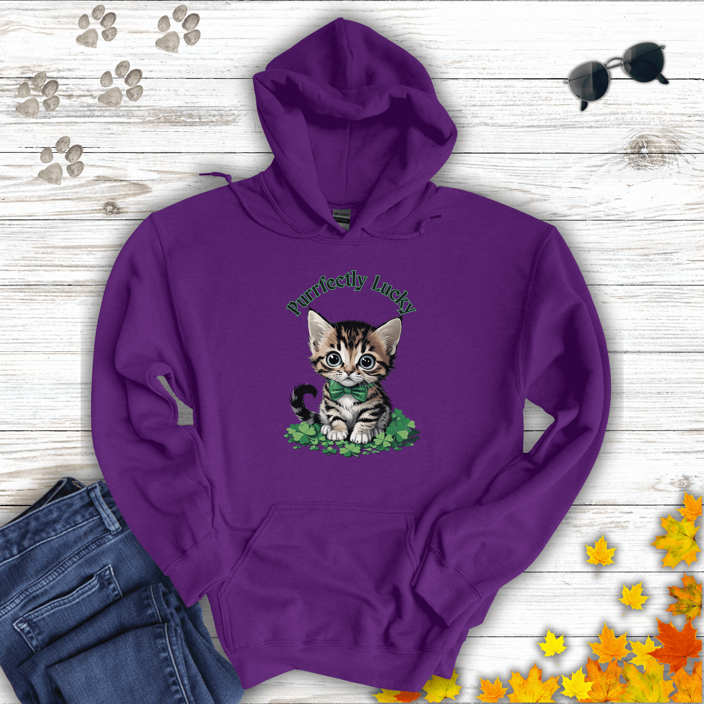 Purrfectly Lucky Cat Hoodie