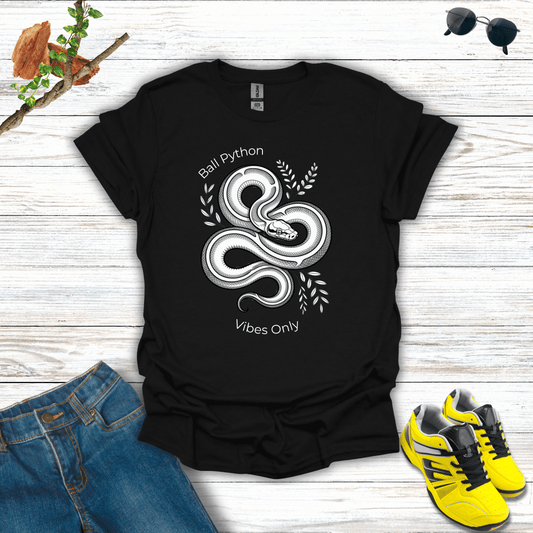 Ball Python Vibes Only T-Shirt Black / S unisex graphic t-shirt