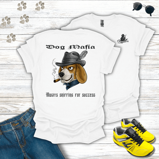Beagle Dog Mafia T-Shirt White / S unisex graphic t-shirt