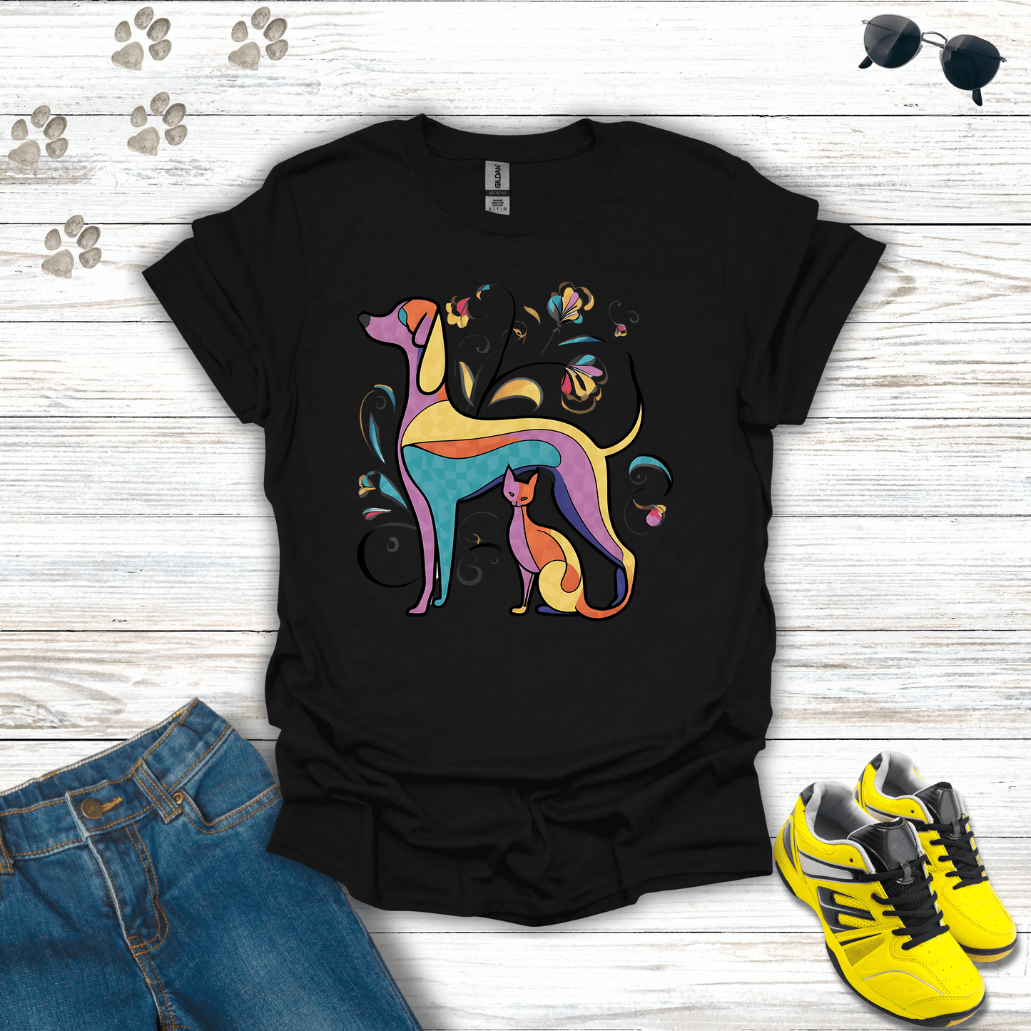 Botanical Best Friends T-Shirt Black / S unisex graphic t-shirt