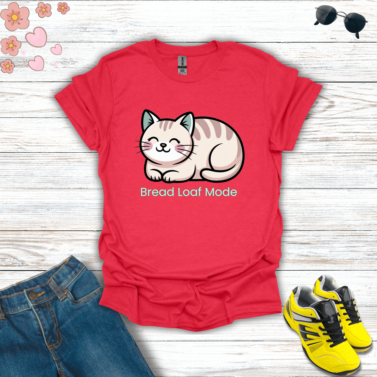 Bread Loaf Mode T-Shirt Heather Red / S unisex graphic t-shirt