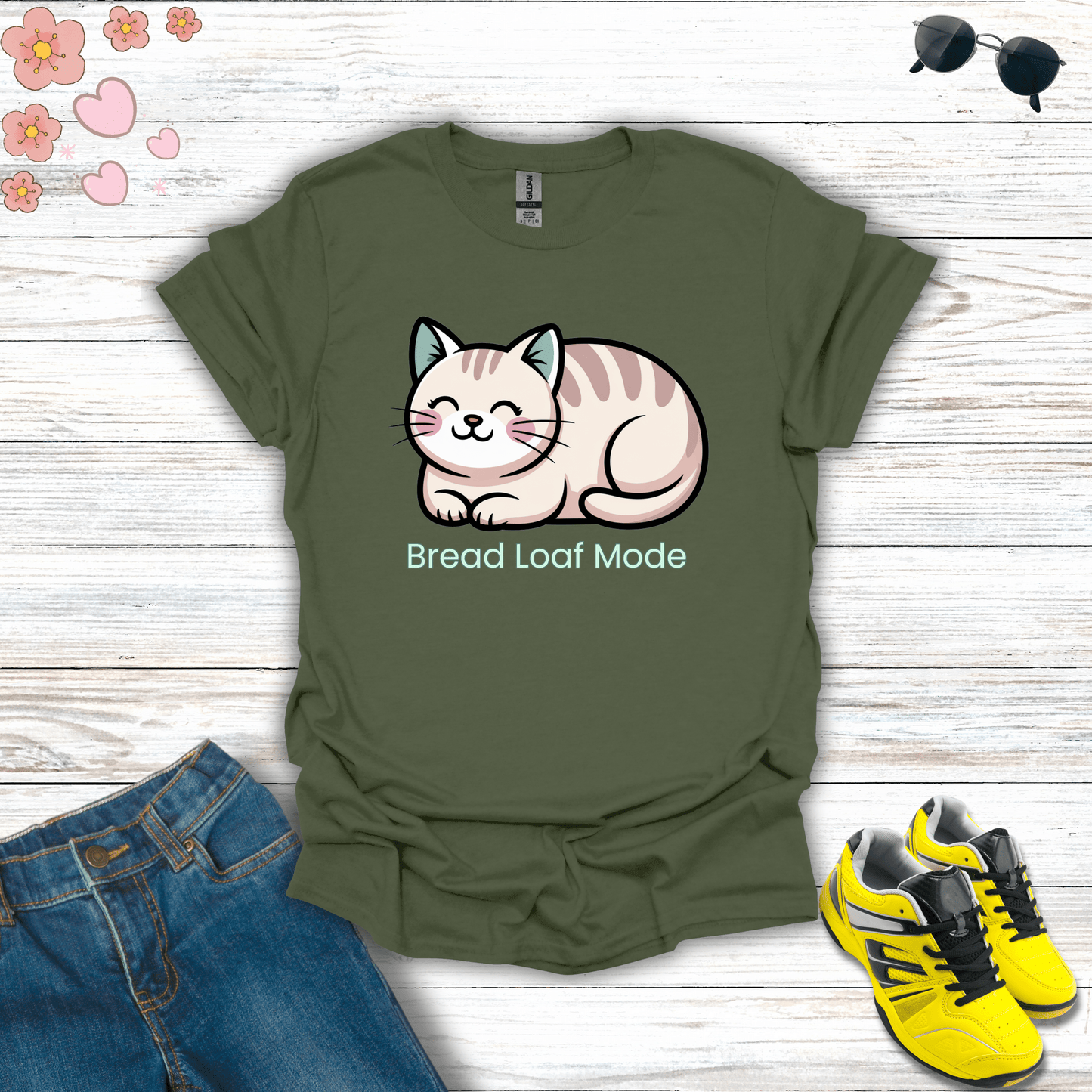 Bread Loaf Mode T-Shirt Military Green / S unisex graphic t-shirt
