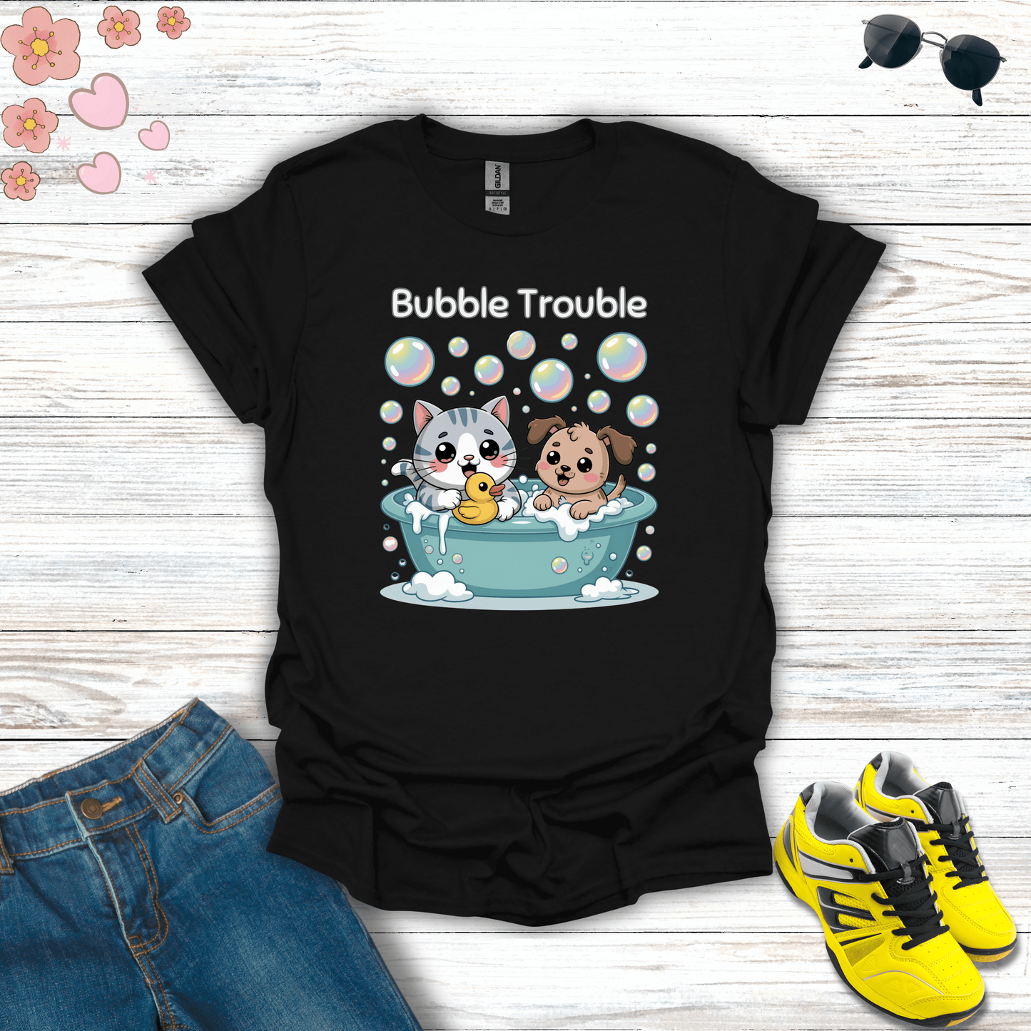 Bubble Trouble T-Shirt Black / S unisex graphic t-shirt