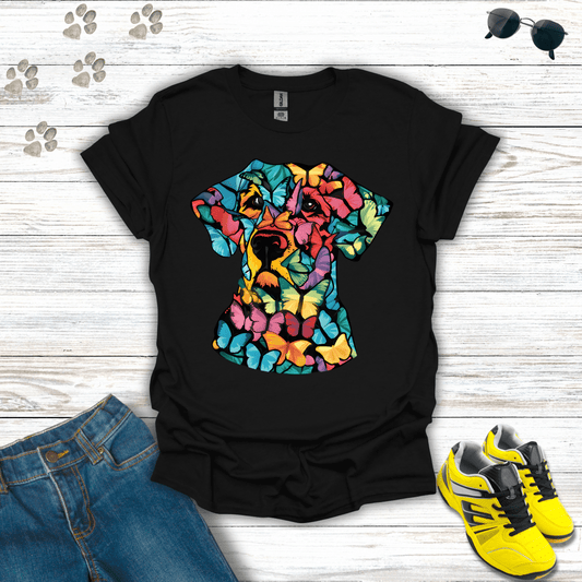Butterfly Labrador T-Shirt Black / S unisex graphic t-shirt