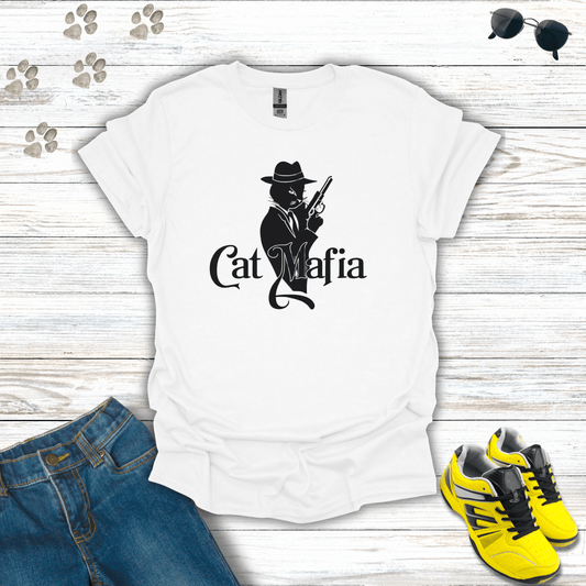 Cat Mafia T-Shirt White / S unisex graphic t-shirt
