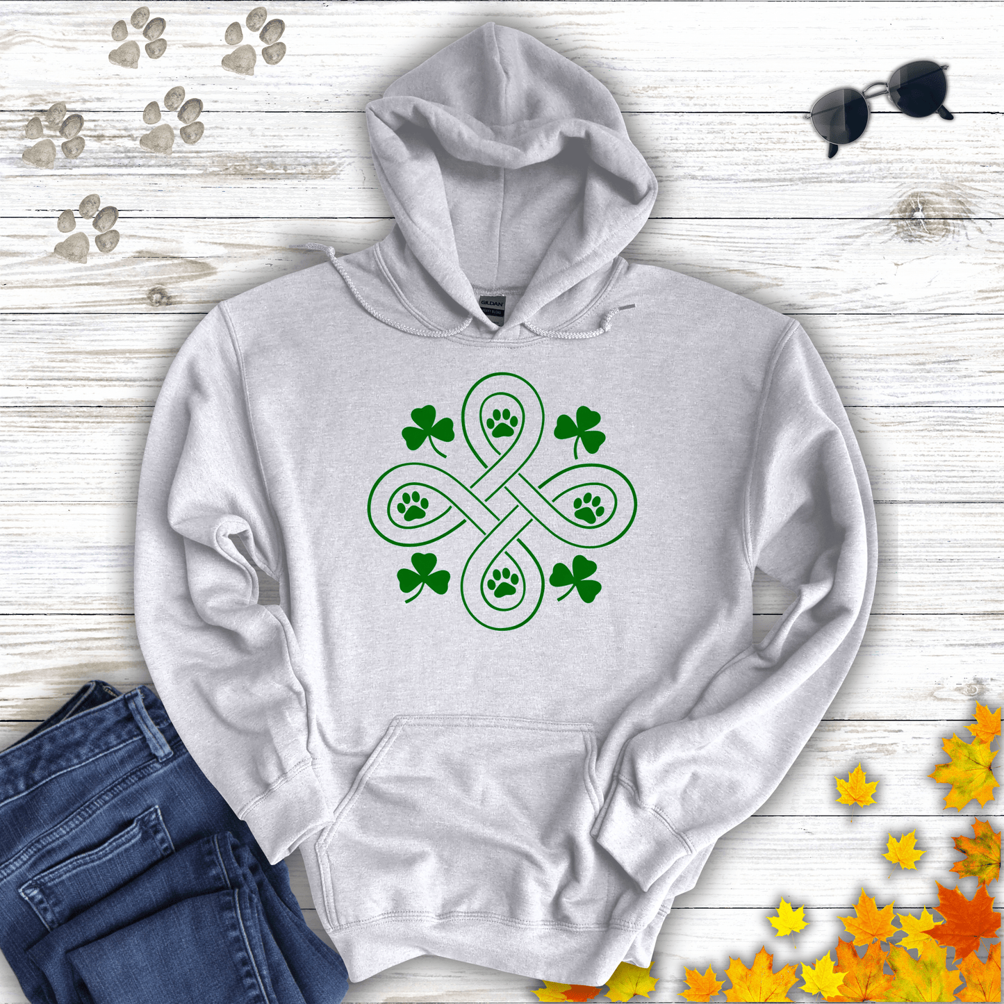 Celtic Paws Hoodie Ash / S unisex graphic t-shirt
