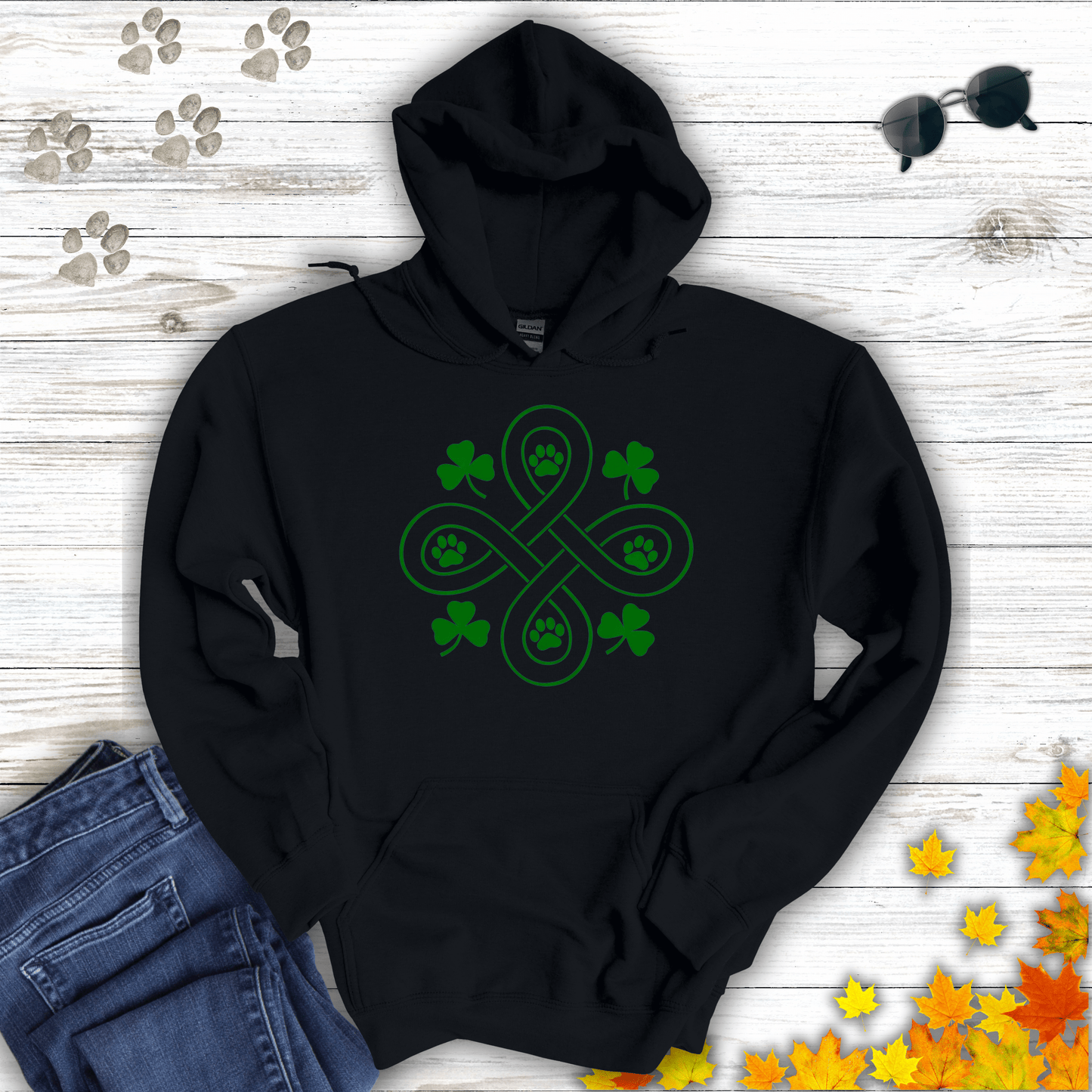 Celtic Paws Hoodie Black / S unisex graphic t-shirt