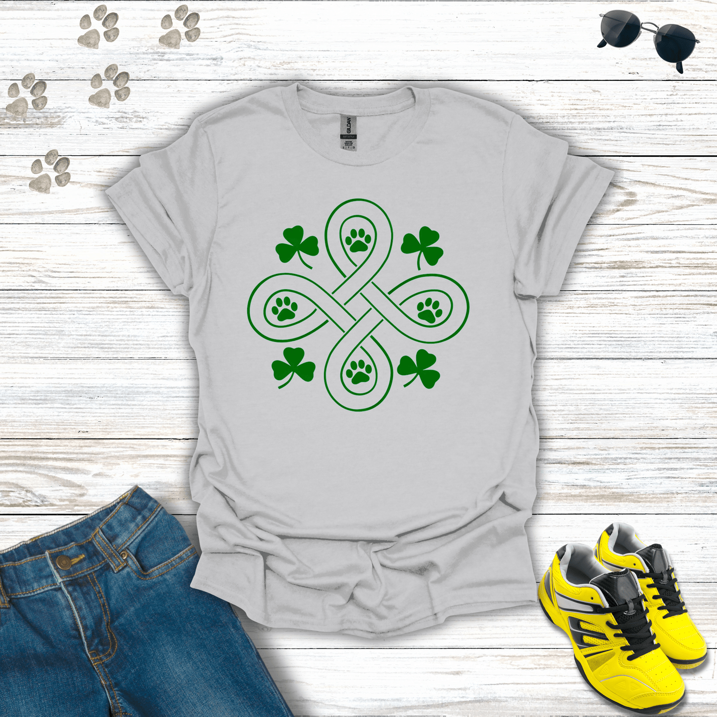 Celtic Paws T-Shirt Ice Grey / S unisex graphic t-shirt