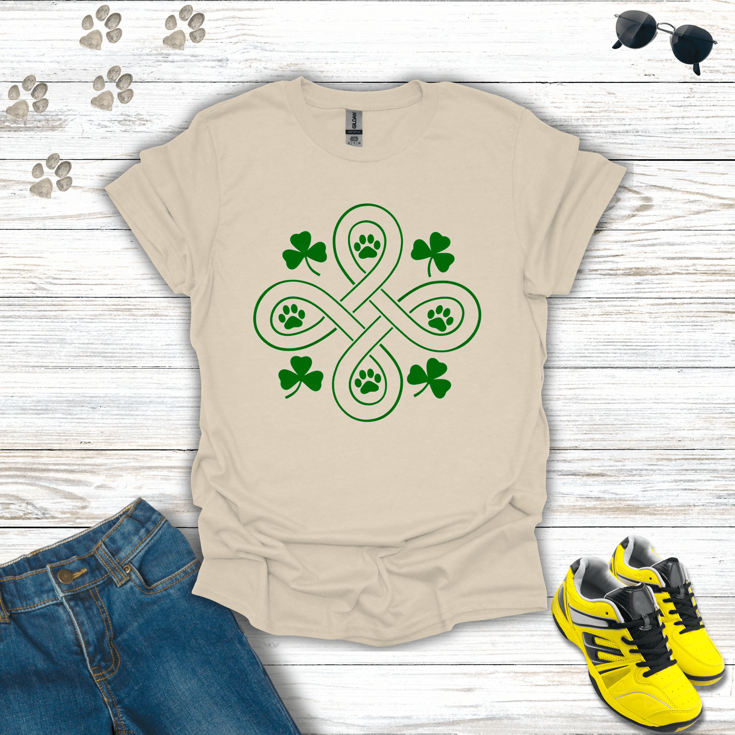 Celtic Paws T-Shirt Natural / S unisex graphic t-shirt
