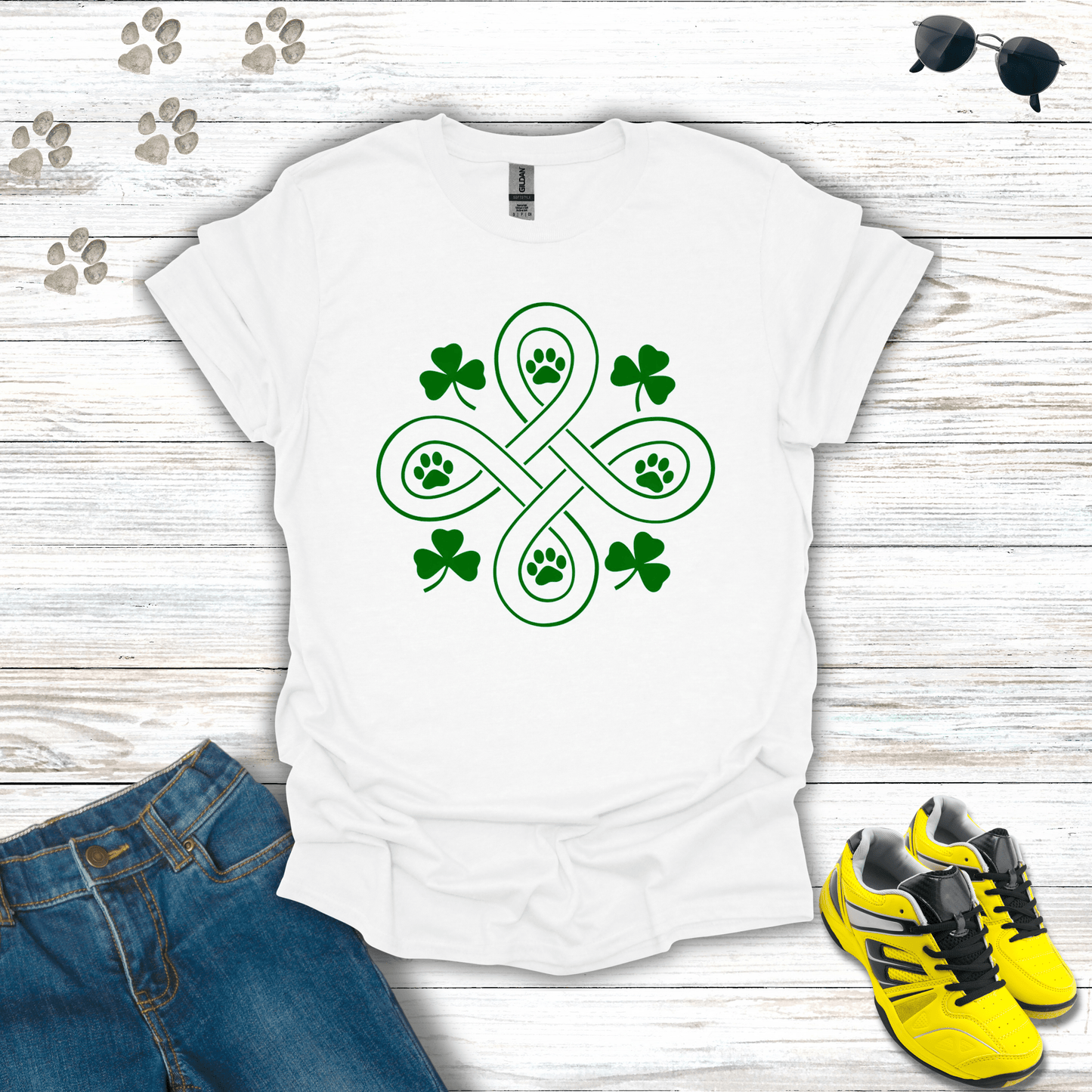 Celtic Paws T-Shirt White / S unisex graphic t-shirt