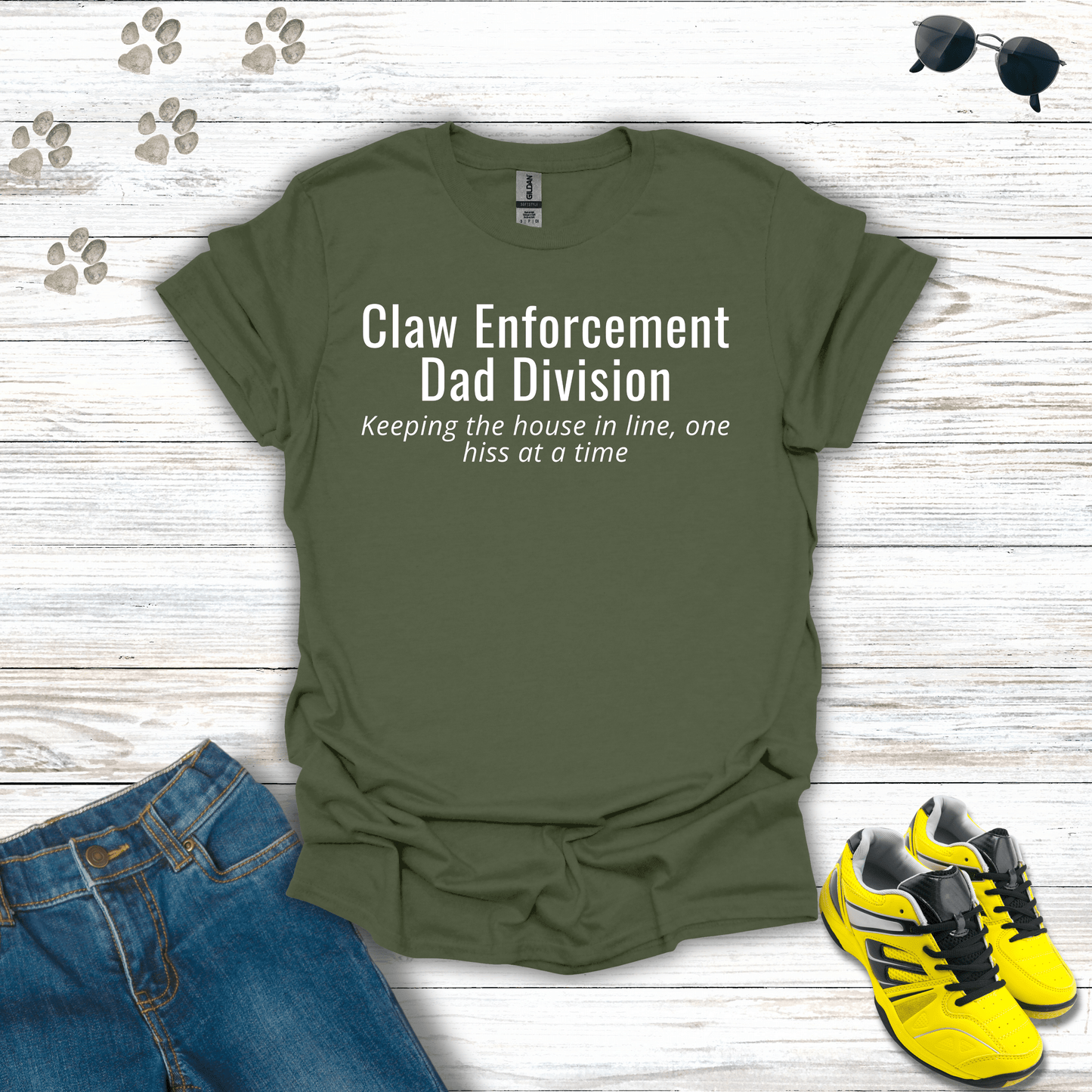 Claw Enforcement T-Shirt Military Green / S unisex graphic t-shirt
