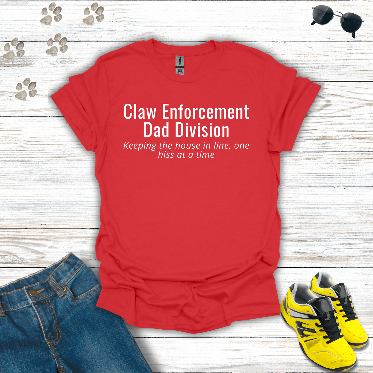 Claw Enforcement T-Shirt Red / S unisex graphic t-shirt