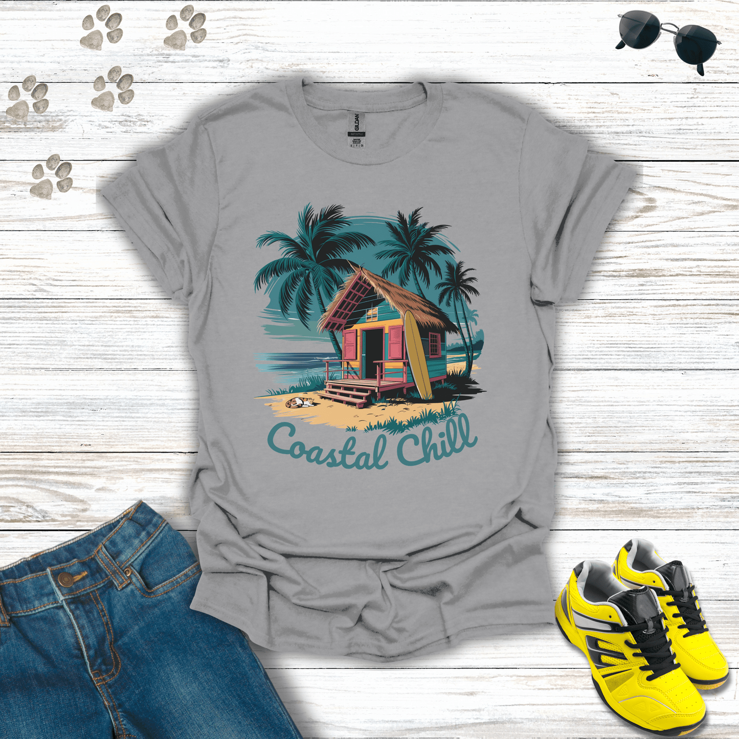 Coastal Chill T-Shirt Sport Grey / S unisex graphic t-shirt