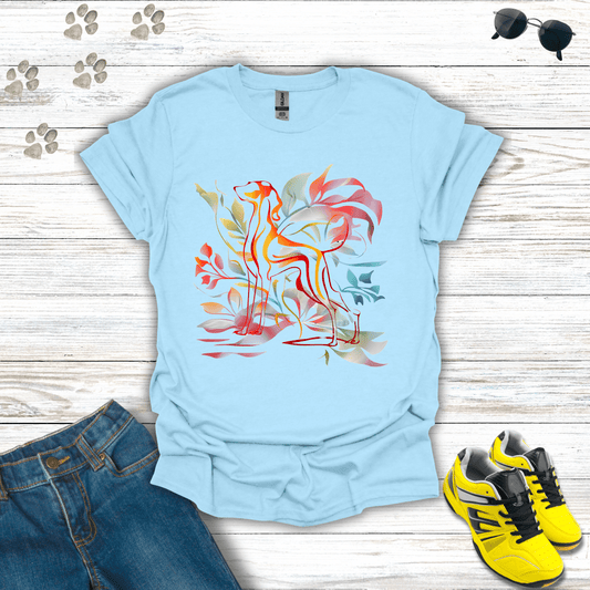 Colorful Canine Fantasy T-Shirt Light Blue / S unisex graphic t-shirt