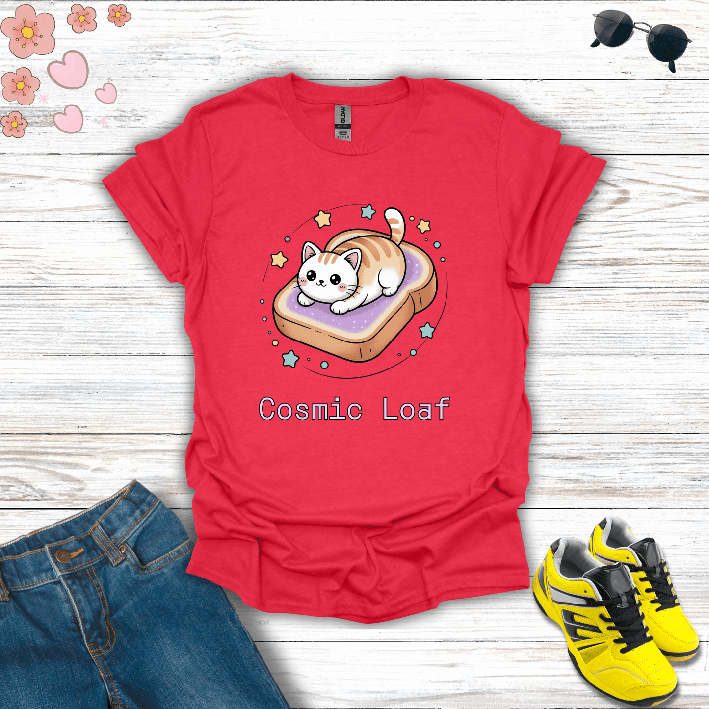 Cosmic Loaf T-Shirt Heather Red / S unisex graphic t-shirt