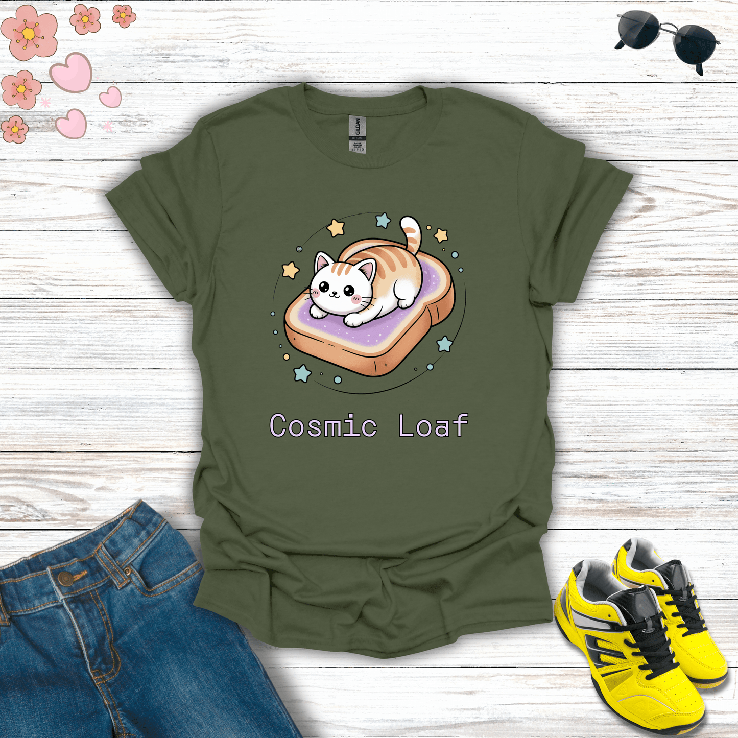 Cosmic Loaf T-Shirt Military Green / S unisex graphic t-shirt