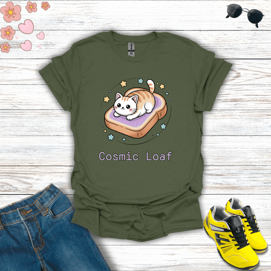 Cosmic Loaf T-Shirt Military Green / S unisex graphic t-shirt
