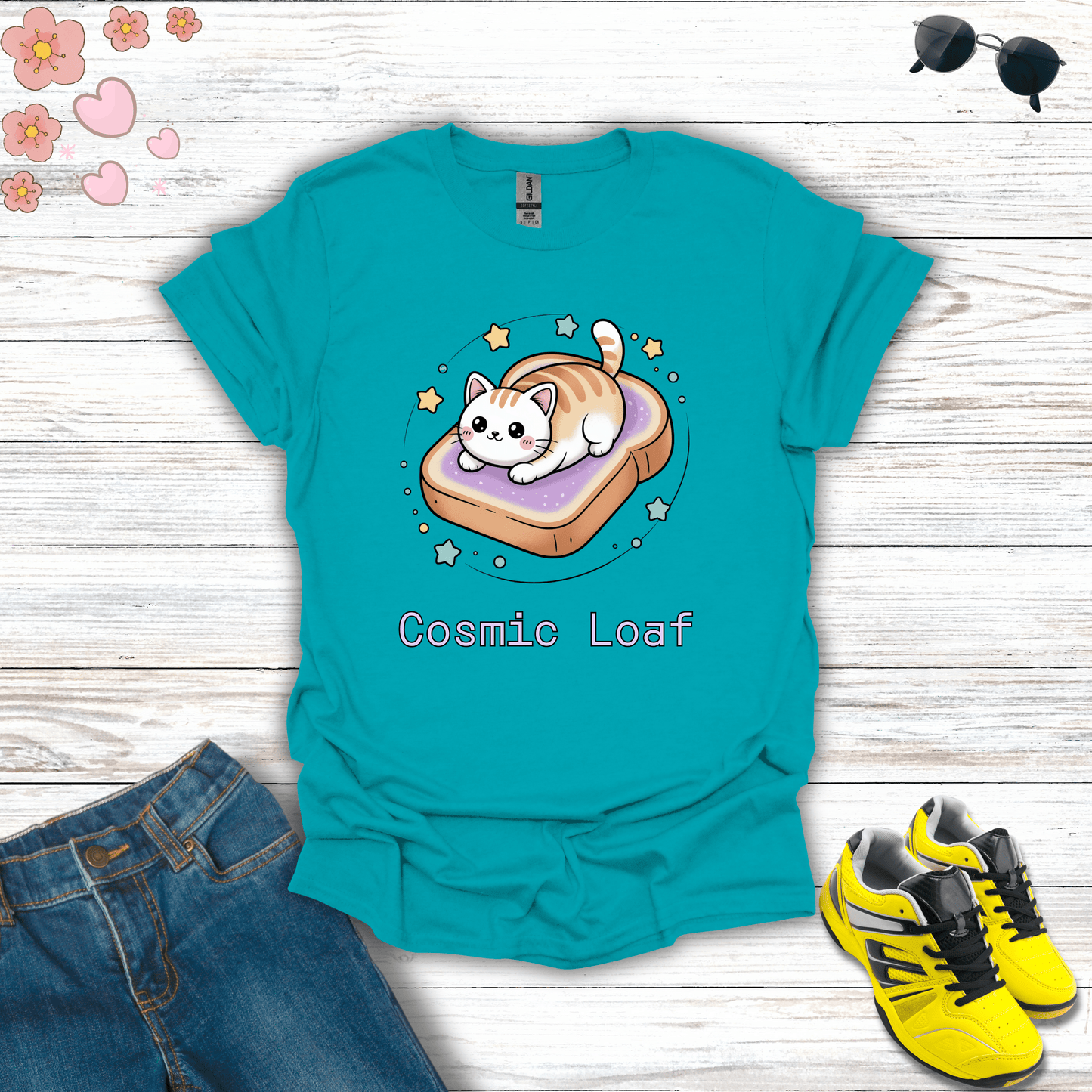 Cosmic Loaf T-Shirt Tropical Blue / S unisex graphic t-shirt