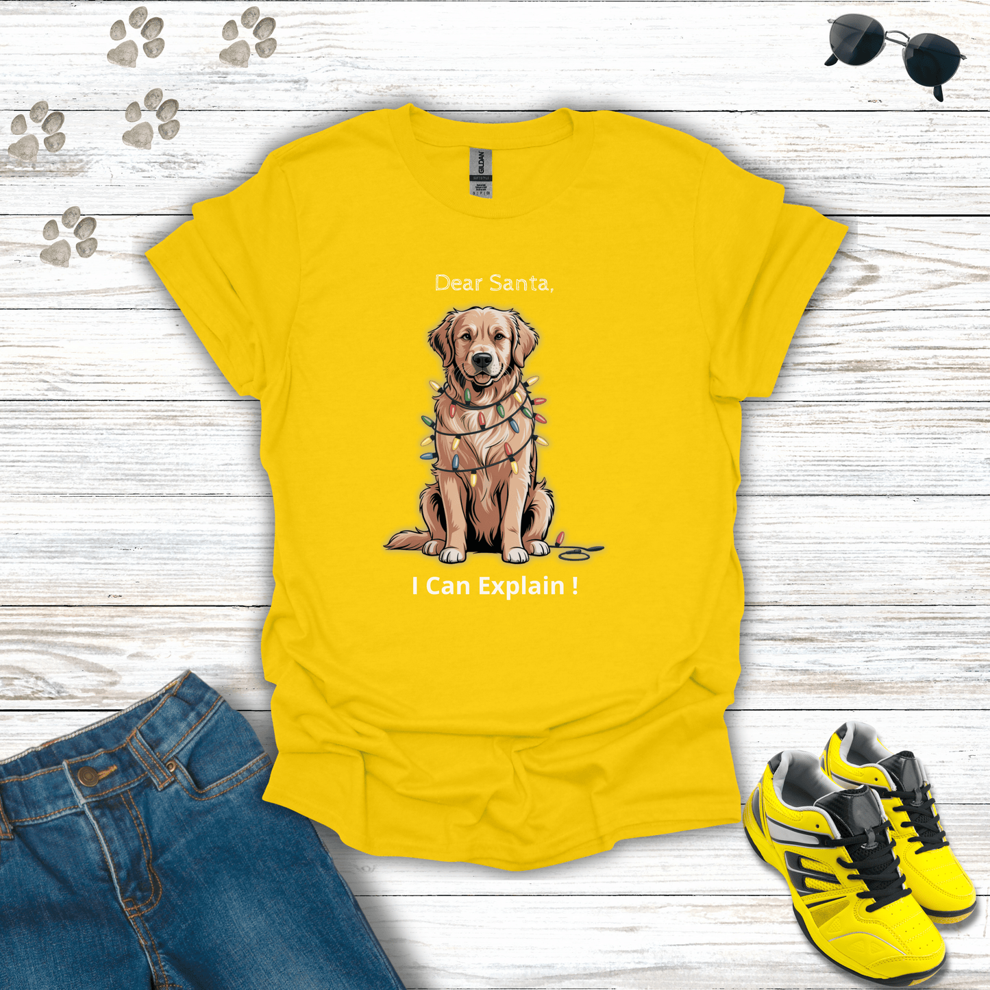 Dear Santa, I Can Explain Dog T-Shirt Daisy / S unisex graphic t-shirt