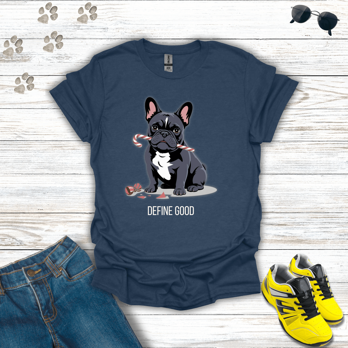 Define Good Dog T-Shirt Heather Navy / S unisex graphic t-shirt