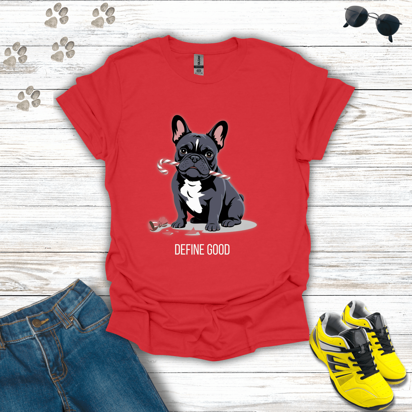 Define Good Dog T-Shirt Red / S unisex graphic t-shirt