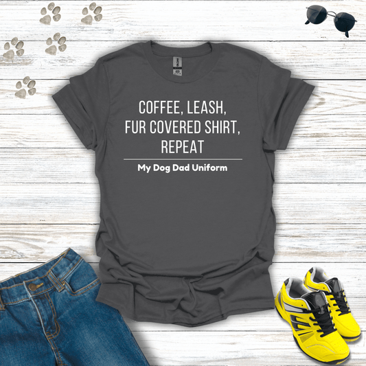 Dog Dad Uniform T-Shirt Charcoal / S unisex graphic t-shirt