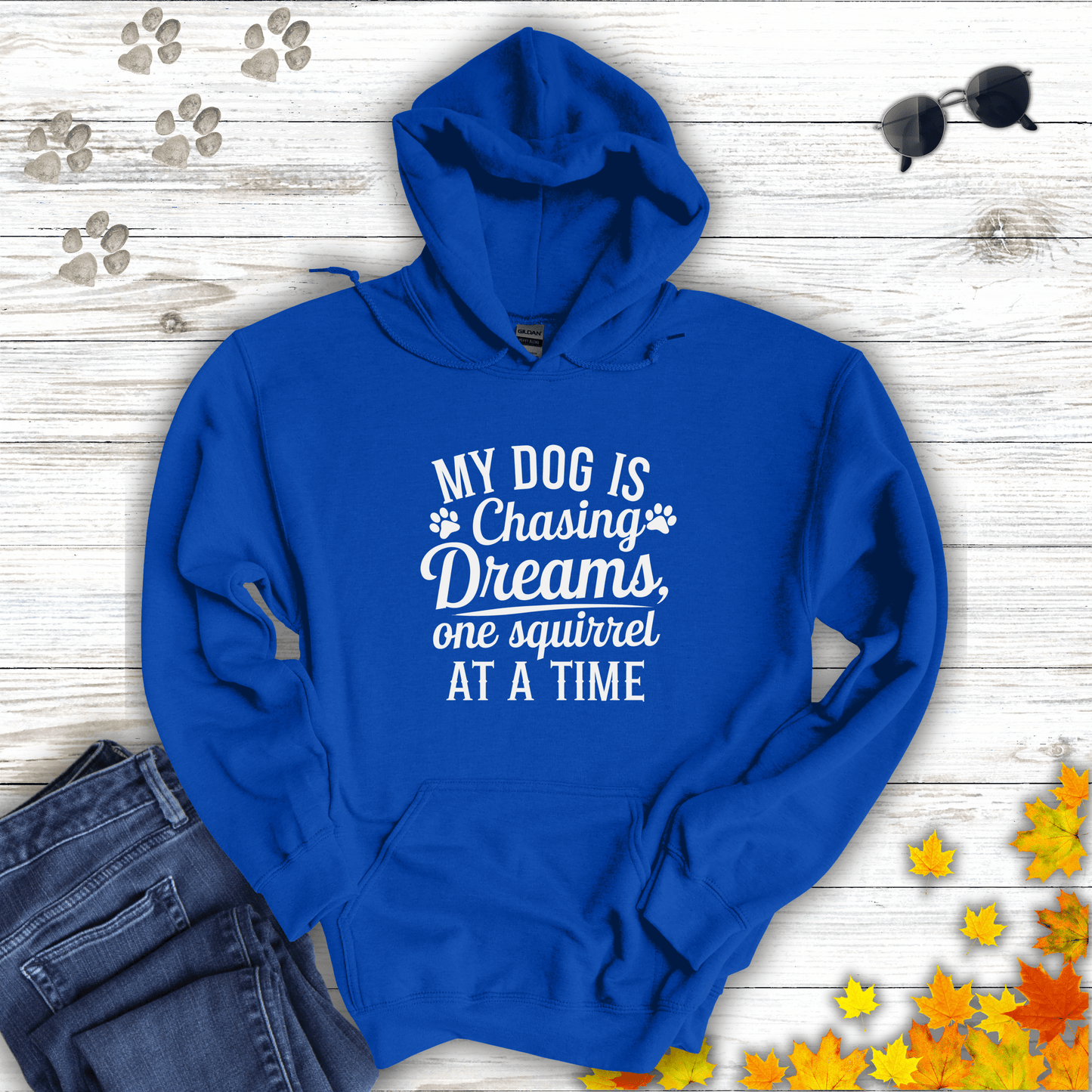 Dog Dreams Hoodie Royal / S unisex graphic t-shirt