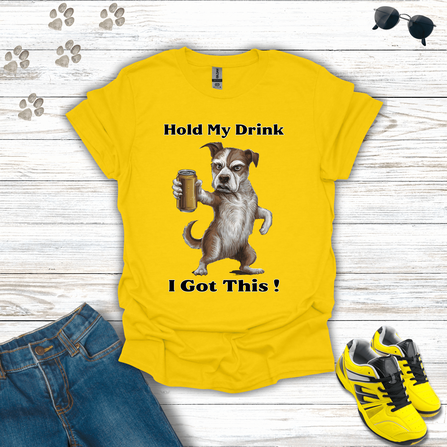 Dog - Hold My Drink I Got This T-Shirt Daisy / S unisex graphic t-shirt