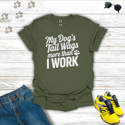 Dog Tail Wags T-Shirt unisex graphic t-shirt