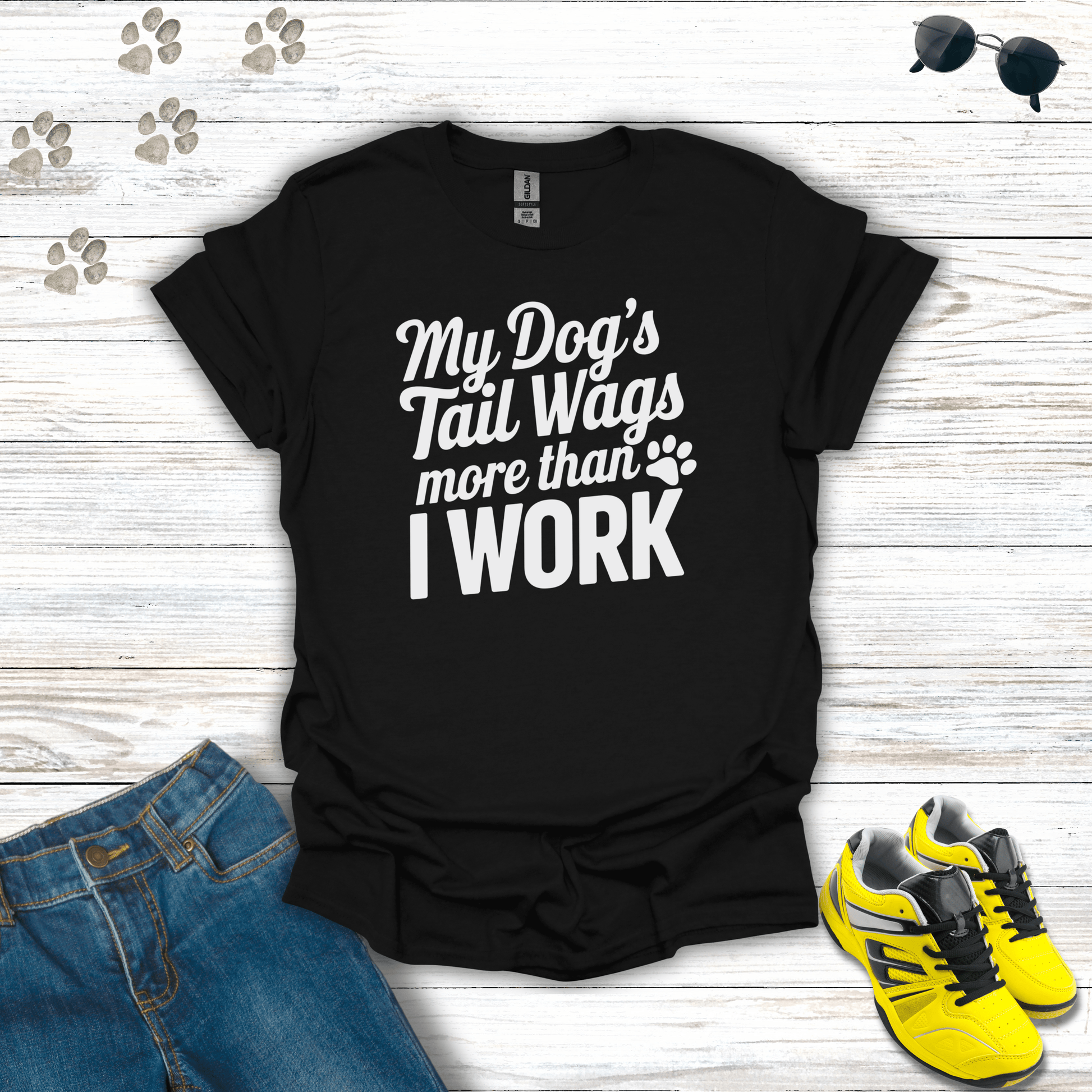 Dog Tail Wags T-Shirt unisex graphic t-shirt