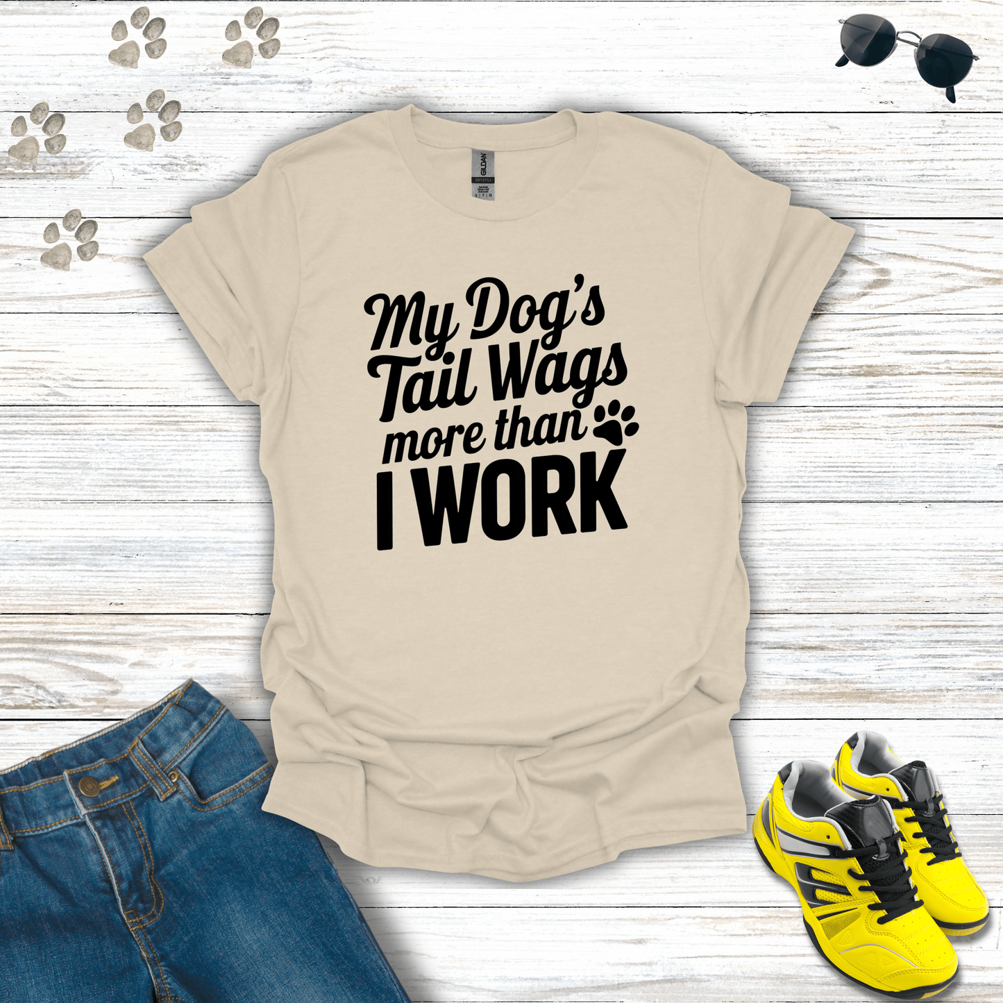Dog Tail Wags T-Shirt unisex graphic t-shirt