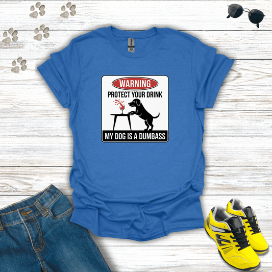 Dog Warning T-Shirt Heather Royal / S unisex graphic t-shirt