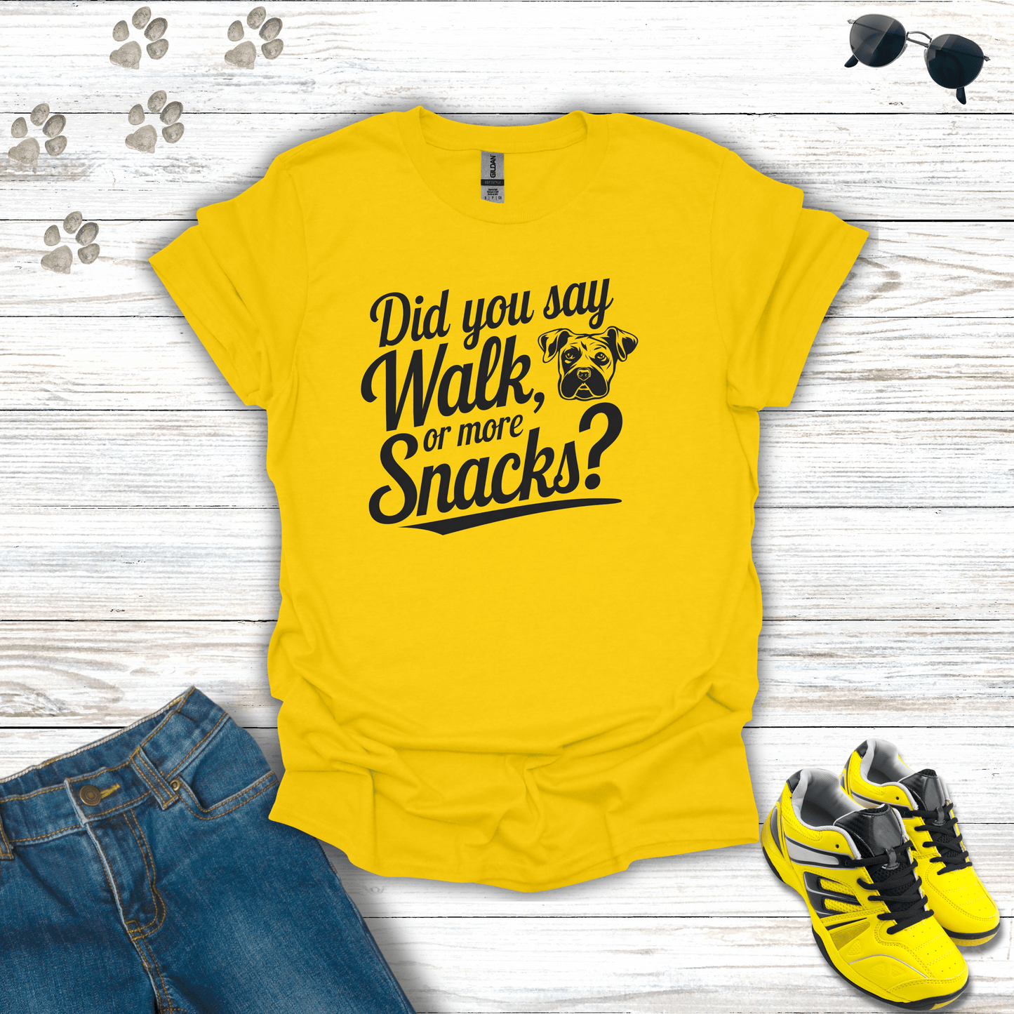 Fun Walk or Snacks T-Shirt Daisy / S unisex graphic t-shirt