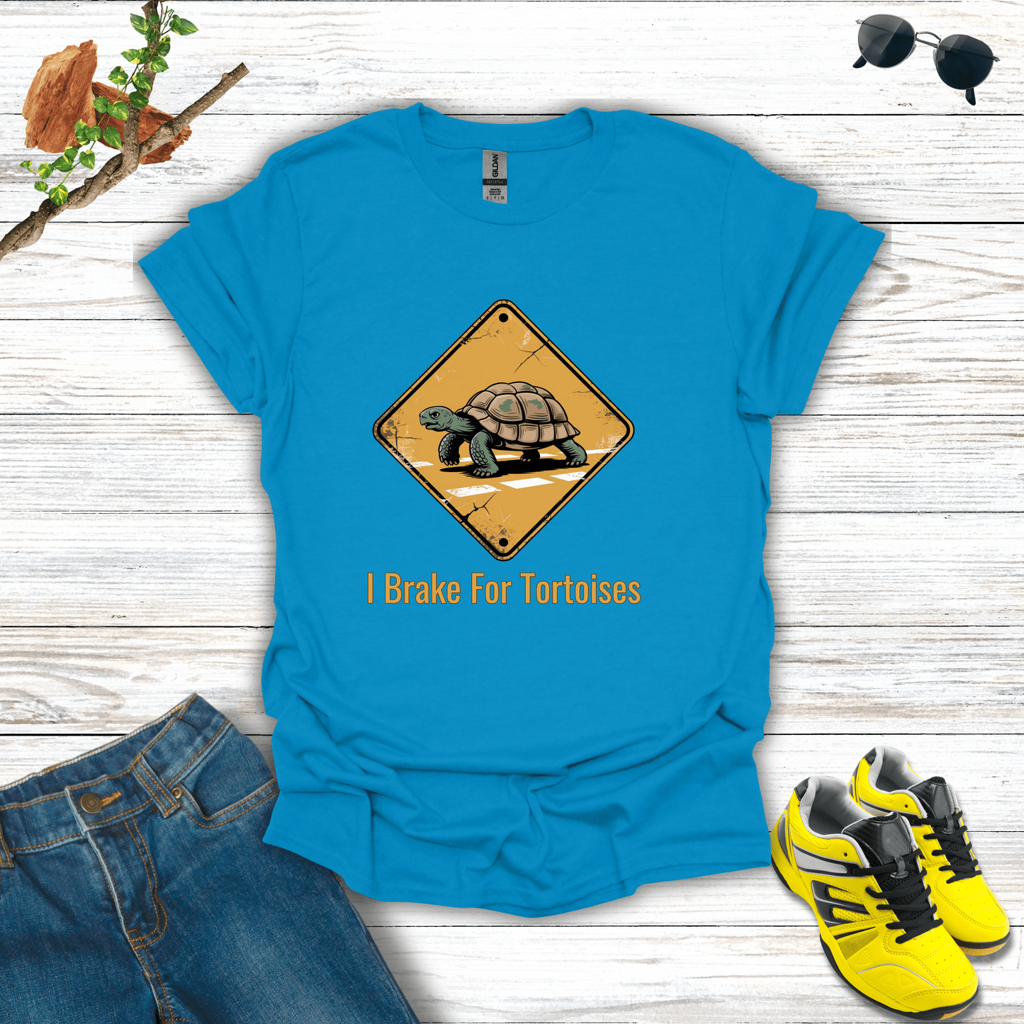 I Brake For Tortoises T-Shirt Sapphire / S unisex graphic t-shirt