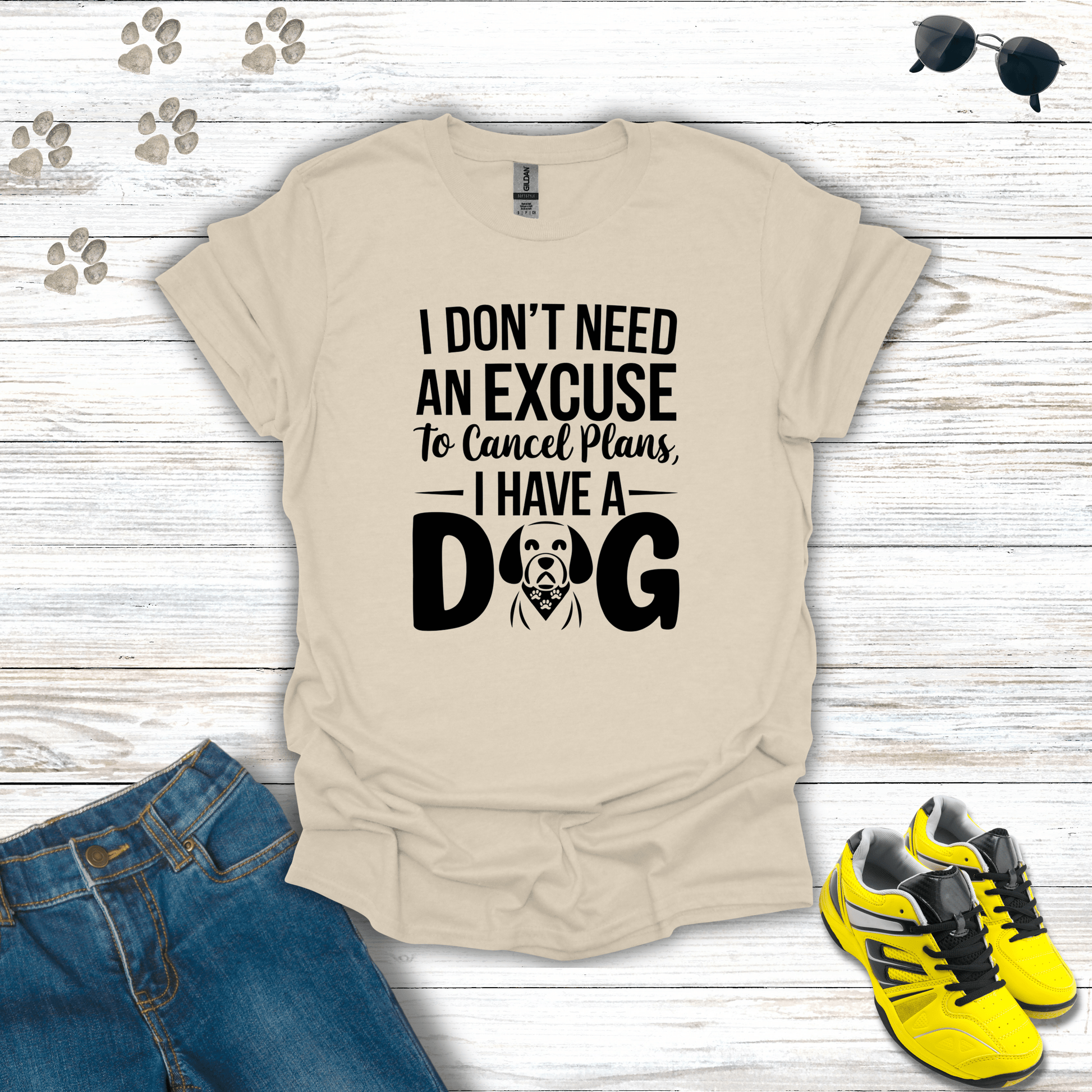 I Don't Need An Excuse T-Shirt Natural / S unisex graphic t-shirt