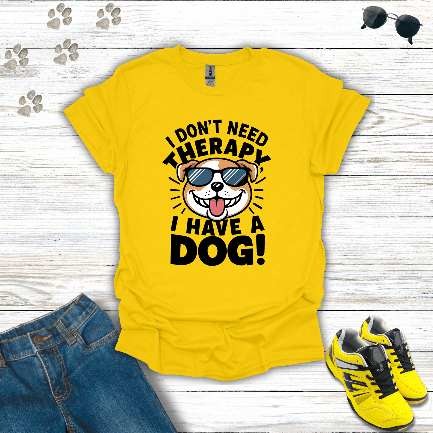 I Don't Need Therapy I Have A Dog T-Shirt Daisy / S unisex graphic t-shirt