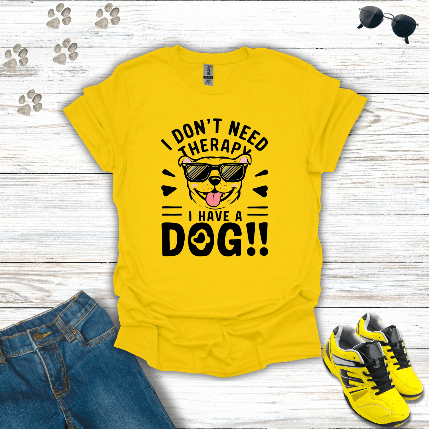 I Have Dog Therapy T-Shirt Daisy / S unisex graphic t-shirt
