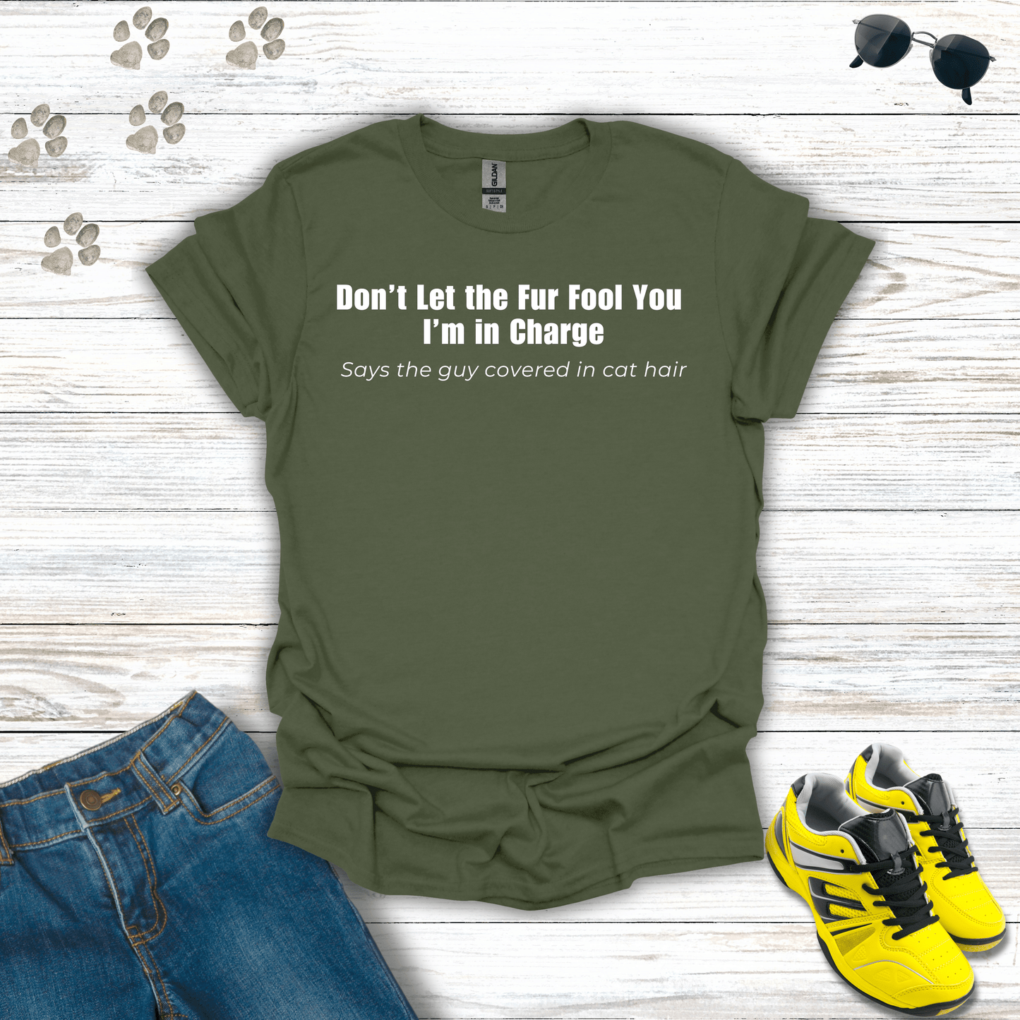 I'm In Charge T-Shirt Military Green / S unisex graphic t-shirt