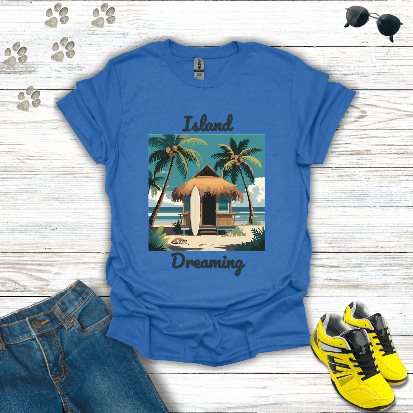 Island Dreaming T-Shirt Heather Royal / S unisex graphic t-shirt