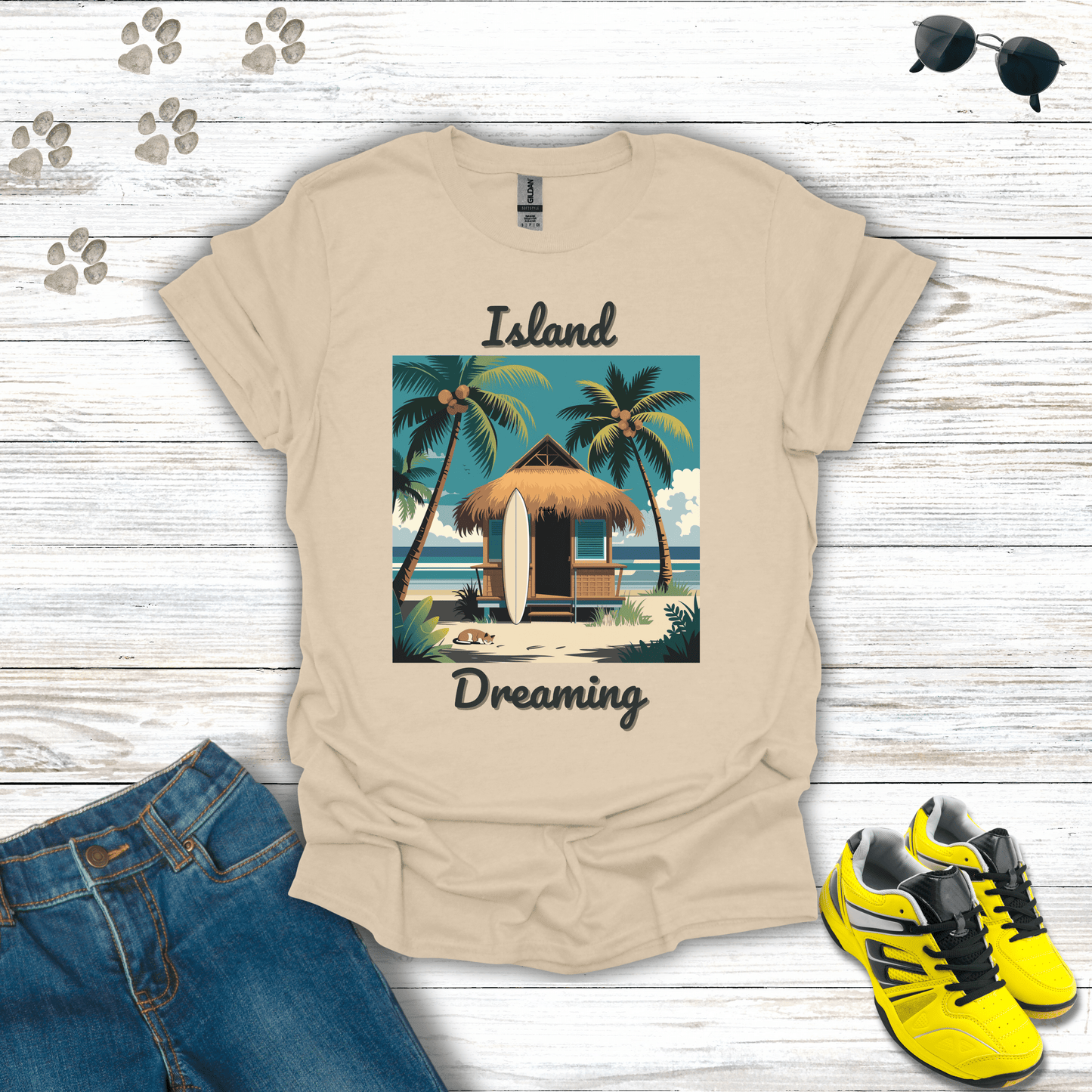 Island Dreaming T-Shirt Sand / S unisex graphic t-shirt